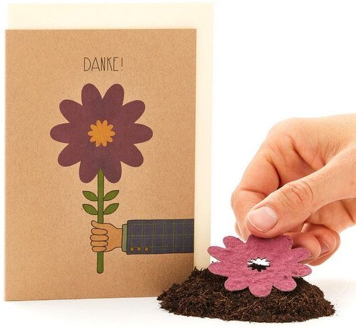 Die Stadtgärtner Dankeskarte mit Saatpapier I Grußkarte für viele verschiedene Anlässe