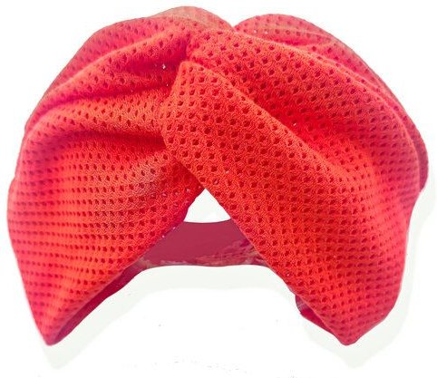körber mode breites Haarband aus Bio Mesh Jersey Twist gerafftes Stirnband Sommer orange