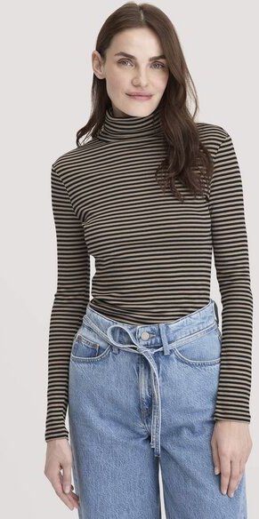 hessnatur Streifen Softrib Longsleeve Fitted aus Bio-Baumwolle und Modal