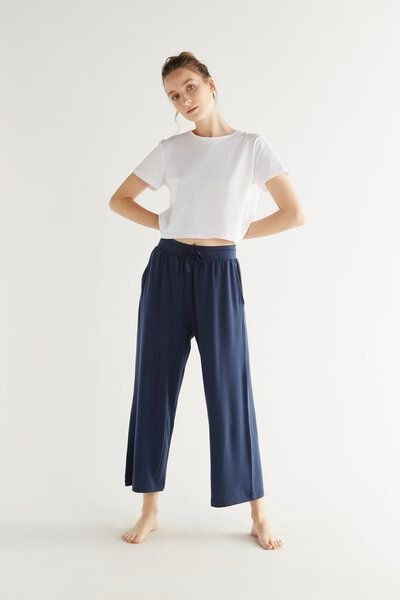 True North Damen Wide Leg Pants Hose aus Tencel Lyocell Yogahose Wohlfühlhose T1322