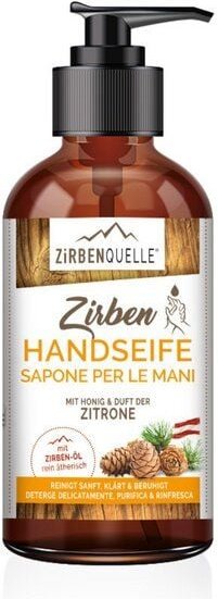4betterdays Zirben Handseife | 250 ml | Pumpflasche | mit Honig und Duft der Zitrone | Made in Austria