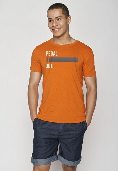 GREENBOMB Bike Pedal Stripes Guide - Sportliches T-Shirt aus Bio-Baumwolle / hochwertiger Print / Fair & Vegan