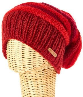 short'n'pietz Schurwollmütze gestreift, handgestrickt