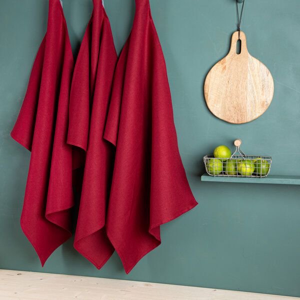 nahtur-design Leinen-Geschirrtücher im 3er Set , 100% Leinen