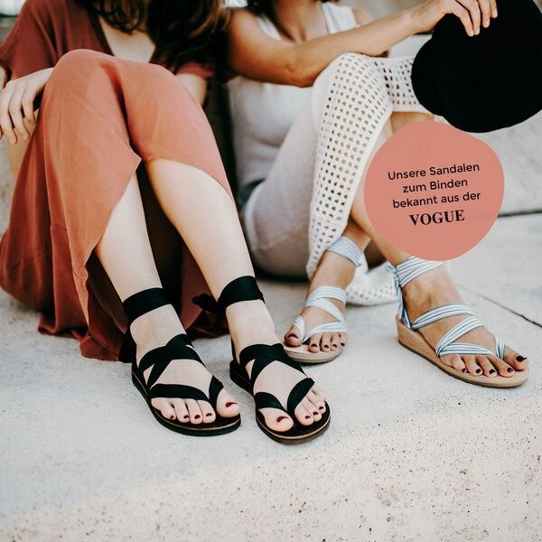 Thumbnail - Phillee Sandalen zum Binden aus Leder -Braun