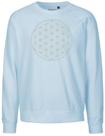 Peaces.bio - handbedruckte Biomode Bio Damen Sweatshirt Loose Fit Die Blume des Lebens