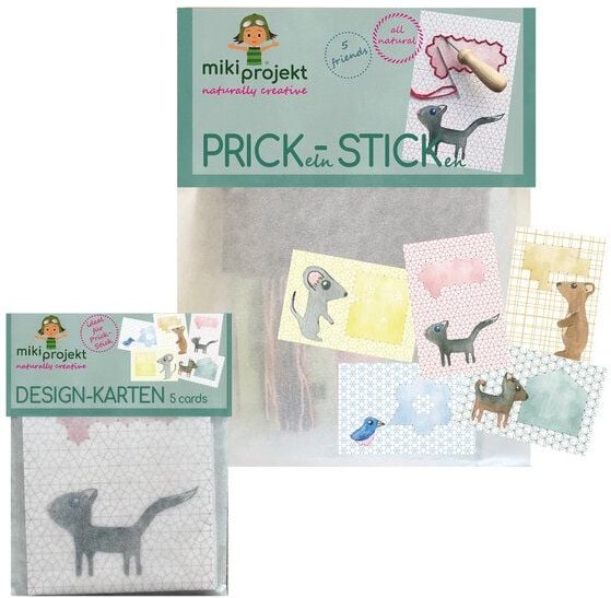 mikiprojekt Bundle Bastelset Prick-Stick 'Friends' + Kartenset 'Friends'