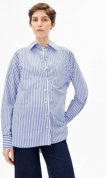 ARMEDANGELS STRIPE LOOSE Damen Bluse aus Bio-Baumwolle