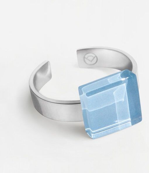 ALEXASCHA Geometrischer Ring aus Glas, mini | PUREFORM