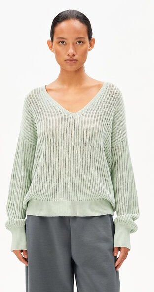 Thumbnail - ARMEDANGELS LINEN BLEND Damen Pullover aus Leinen-Mix