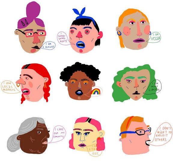 Photocircle Poster / Leinwandbild - Girls and their values