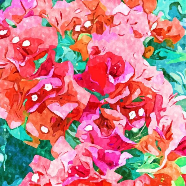 Photocircle Poster / Leinwandbild - Wild Bougainvillea