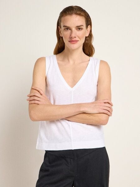 LANIUS Top mit V-Ausschnitt (GOTS) aus Bio-Baumwolle