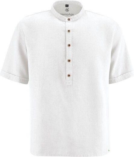 HempAge Stehkragen Schlupfhemd Hanf/Biobaumwolle
