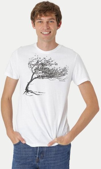 Thumbnail - Peaces.bio - handbedruckte Biomode Bio-Herren-T-Shirt "Windy Tree"