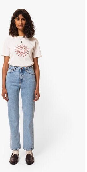 Nudie Jeans Gerade Jeans Lofty Lo - Summer Clouds