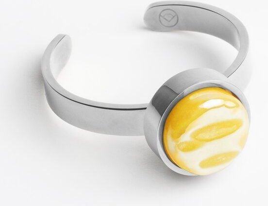 ALEXASCHA Größenverstellbarer Ring mit Stein | Silber