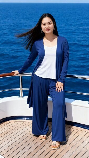 Ingoria RIYA Palazzo-Hose mit Komfortbund und Taschen