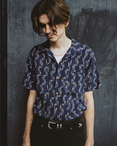 Nudie Jeans Arvid Ikat Shirt - Blueberry