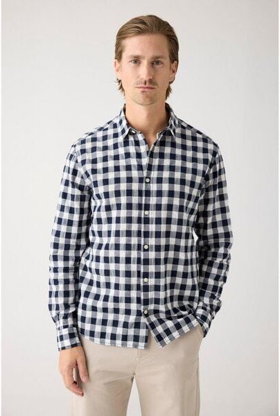 Thumbnail - KnowledgeCotton Apparel Regular checked Hemd aus Bio-Baumwolle - GOTS/Vegan