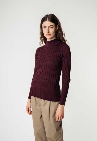 Strickpullover mit Mockneck AMBA | von MELA | Fairtrade & GOTS zertifiziert