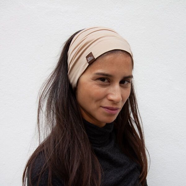 Liebe Deinen Planeten Bio breites Jersey Stirnband BASIC in vielen Farben aus elastischem Bio Baumwoll Jersey