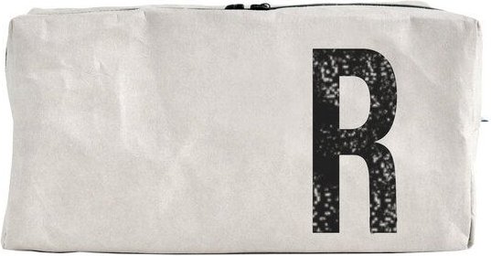 renna deluxe Kulturtasche und Kosmetiktasche mit Monogramm, vegan GRAU