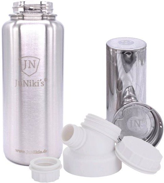 Thumbnail - JN JuNiki's JuNiki's isolierte Edelstahl Trinkflasche 1 Liter + Teefilter