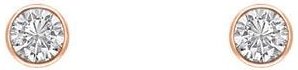 Thumbnail - Eppi Minimalistische Goldohrringe mit Moissanit Tofine