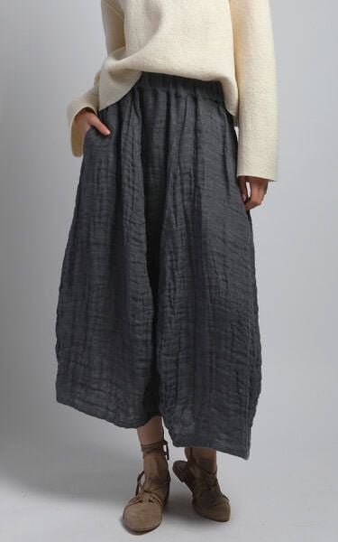 KNOTIUM FLOWER Ballonrock aus doppellagigem, schwerem Leinen