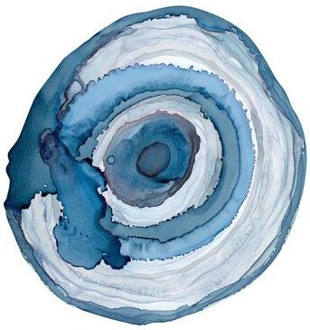 Photocircle Poster / Leinwandbild - Blue Agate Painting