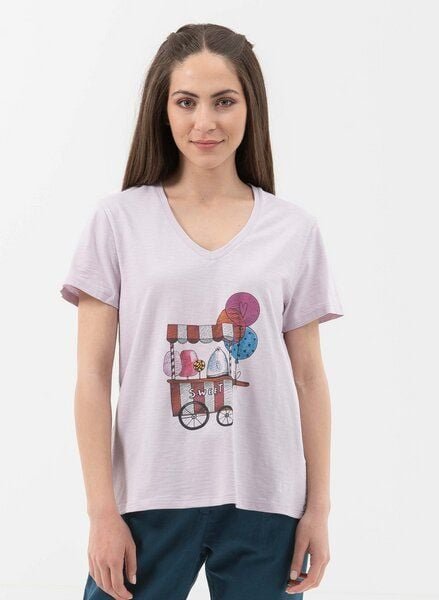 ORGANICATION T-Shirt aus Bio-Baumwolle mit V-Ausschnitt