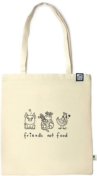 GARY MASH Baumwolltasche mit Veggie Vegan Spruch aus Biobaumwolle