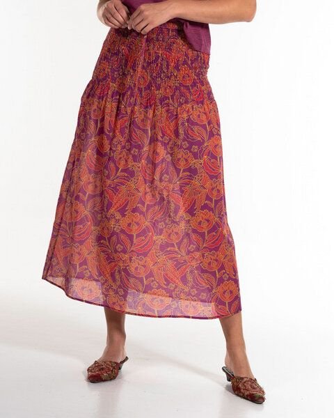 Thumbnail - Alma & Lovis 2 in 1: Print-Kleid und -Rock aus Bio-Baumwoll-Batist | Phoenix Skirt Dress