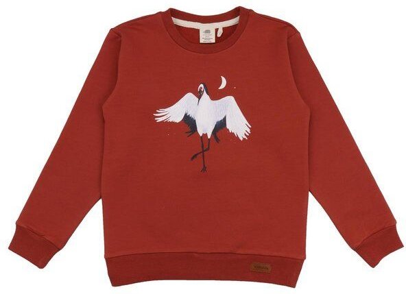 Baby-Langarmshirt Bio-Baumwolle Tanzende Kraniche Rot von Walkiddy