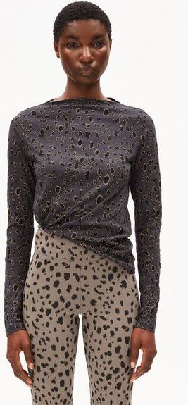 Thumbnail - ARMEDANGELS LEO Damen Longsleeve aus Bio-Baumwolle mit Leo-Print