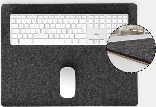 smukbird Schreibtischunterlage "Tastatur & Mouse | groß" Filz und Kork
