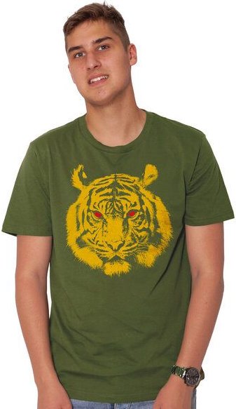 HANDGEDRUCKT "Tiger" Männer T-Shirt
