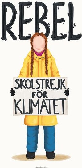 Photocircle Poster / Leinwandbild - Greta Thunberg Rebel
