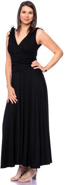 Ingoria VERIA Maxi Kleid in Wickeloptik mit gerafftem Taillenbund