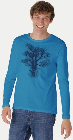 Peaces.bio - handbedruckte Biomode Bio-Herren-Langarmshirt "Chestnut"