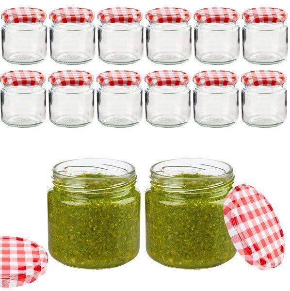 mikken Einmachgläser 210ml mit Deckel Marmeladengläser Einkochgläser Pestogläser Dessertgläser