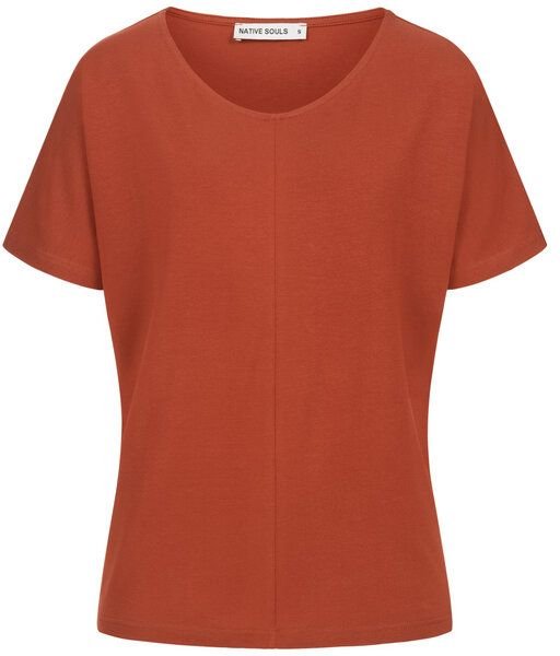 NATIVE SOULS Lyocell Damen V-Neck Shirt Medhu
