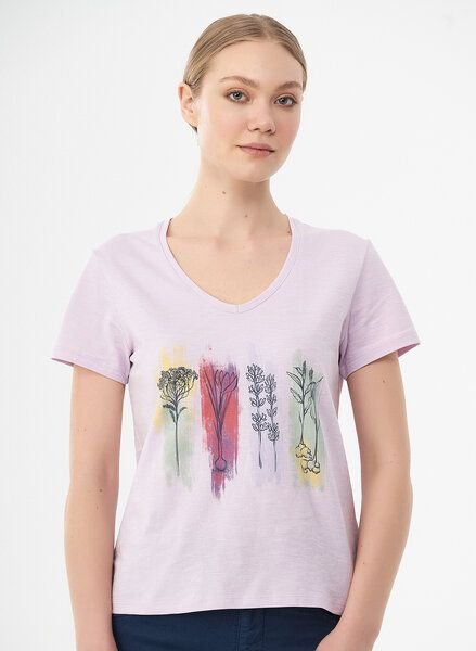 ORGANICATION T-Shirt aus Bio-Baumwolle mit Blumen-Print