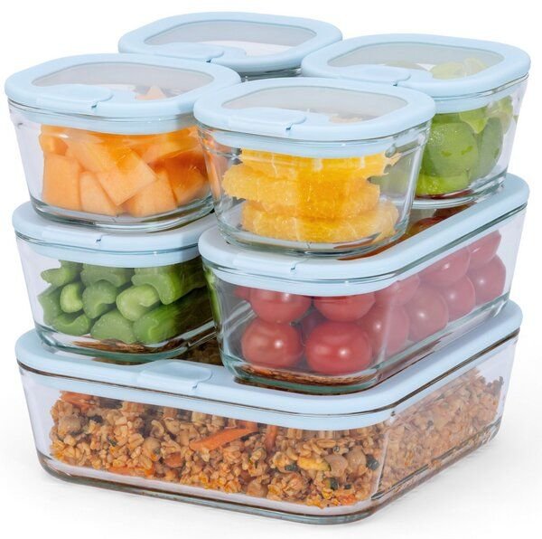 Econovo Frischhaltedosen aus Glas mit Glasdeckel
