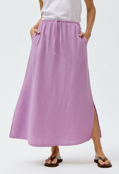 People Wear Organic Musselin Rock, rosa uni, Bio-Baumwolle