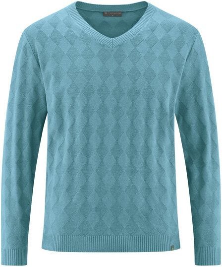 HempAge Pullover aus Hanf und Bio-Baumwolle mit Rautenmuster