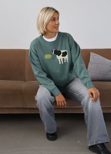 Kultgut Artdesign - Biofair- Pulloversweater im Boxistyle / Non-dairy milk