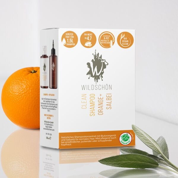 Wildschön Shampoo Konzentrat Orange + Salbei (150ml)