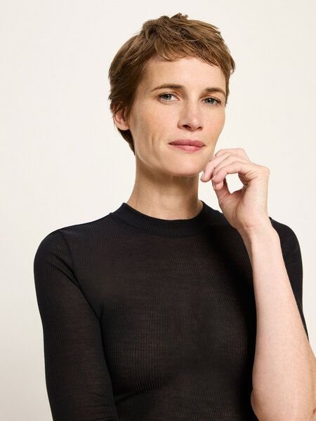 LANIUS Stehkragenshirt aus TENCEL Lyocell